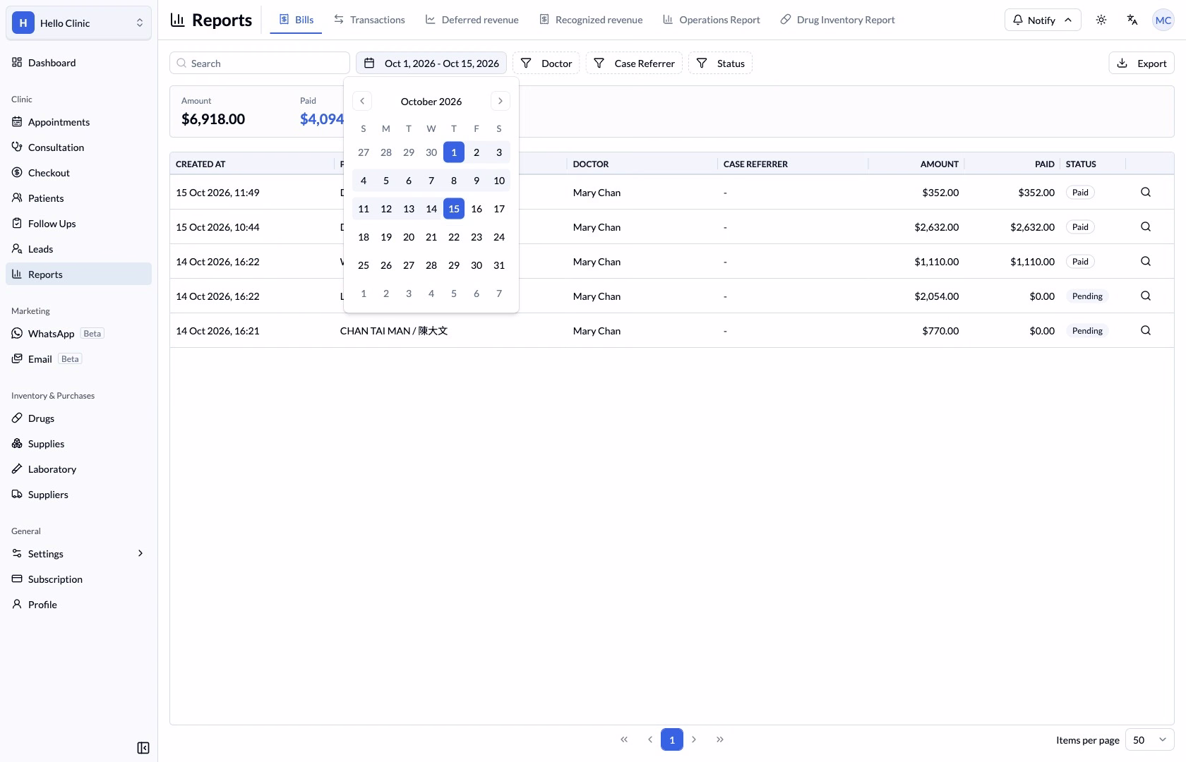 Step 1 — Open the calendar, choose dates, then check the displayed range.